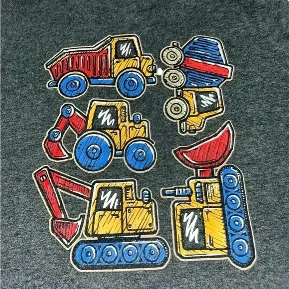 24 month boys hooded long sleeve construction trucks - Picture 3 of 4